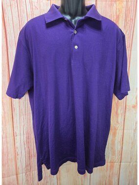 Peter Millar Mens Purple Polo Shirt Size XL Classic Fit